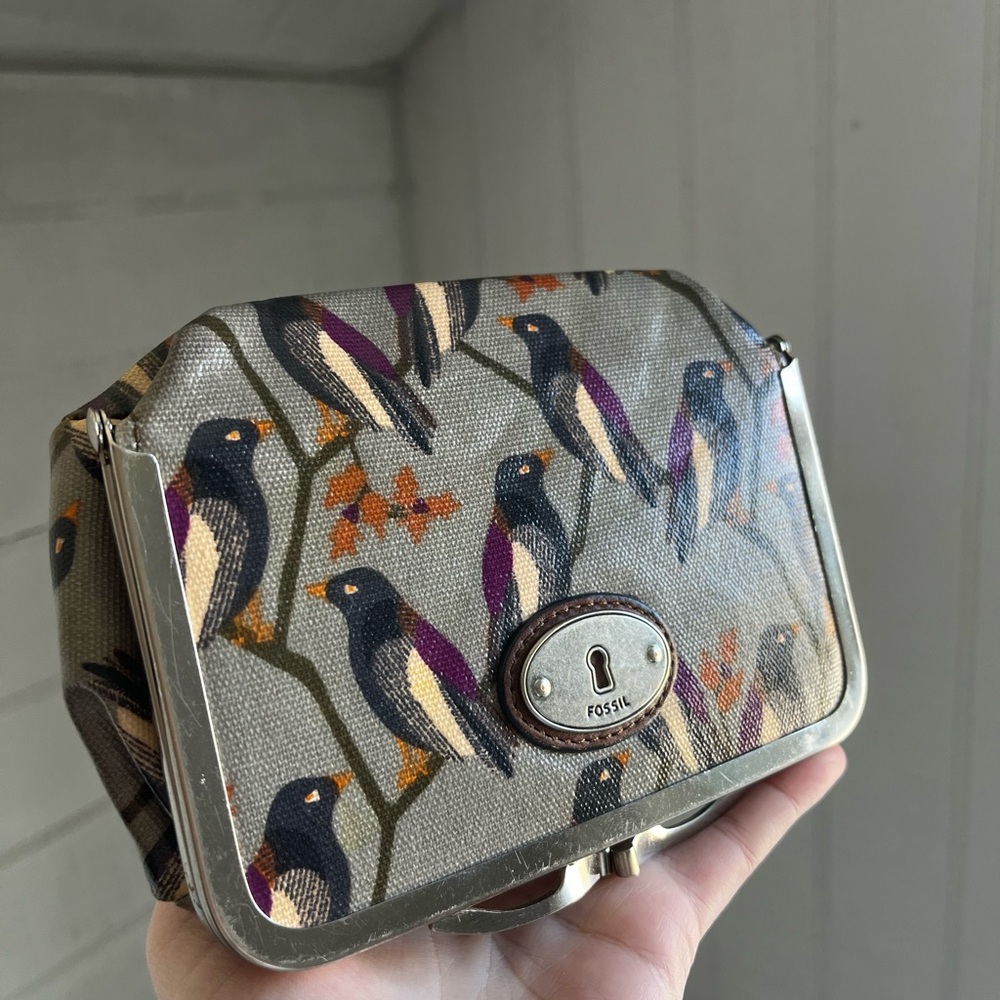 Fossil Multicolor Bird Pattern Clutch